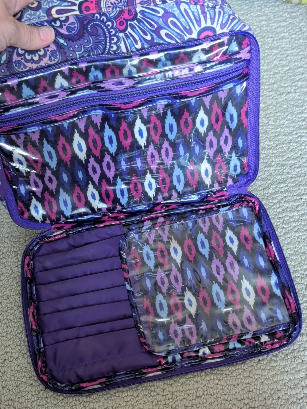 Vera Bradley 2016 RETIRED Lilac Tapestry Cosmetic Bag